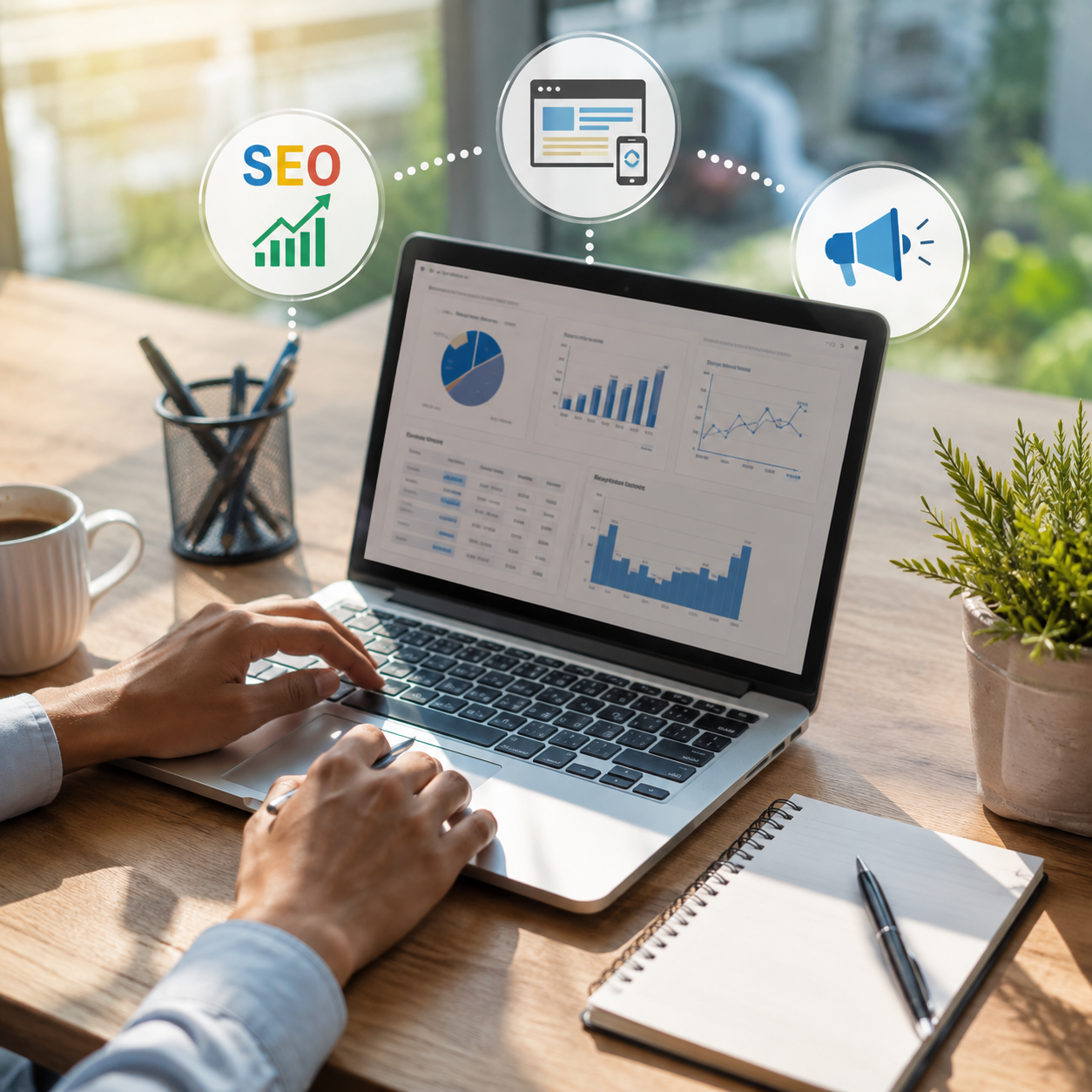 Web design SEO and digital marketing strategy for lead generation